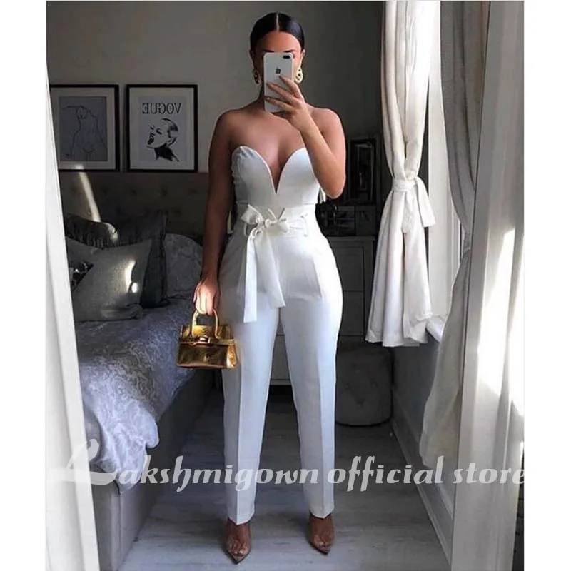 

2020 vestidos de novia Wedding Dresses jumpsuit Bridal Gowns Cheap Custom Bride Dress robes de marie