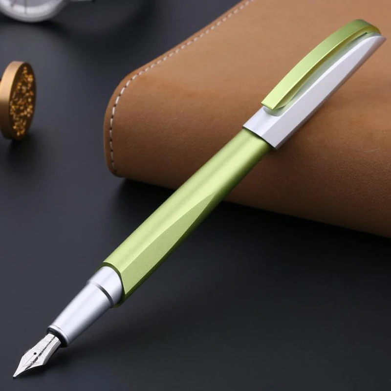 Picasso 960 Beauty Of Riemann Cutting Aluminum Fountain Pen Fine Nib Professional Office School Stationery Tool Writing Gift