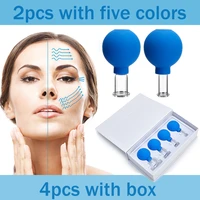 rubber vacuum cupping glasses massage body cups anti cellulite cans massage for face medical cupping therapy set five colors