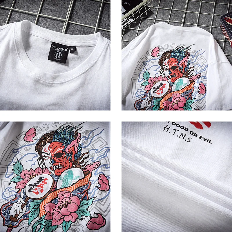 

2020 Men Hip Hop Printed T Shirt Mens Fashion Retro T-Shirt Male Streetwear Harajuku Tshirt Oversize Summer Black Tops Tees