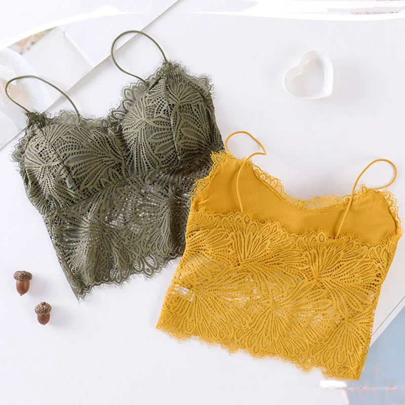 

New Arrival Women Lace Bra Wrapped Chest Female Bralette Push Up One-Piece Crop Wrap Tube Top Plus Size Lingerie Underwear