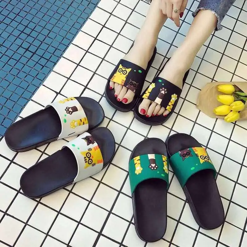 2021 Новая летняя однотонная тапочки для ремня шлепанцы дома помещений анти