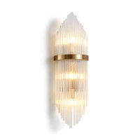 nordic crystal glass bar wall lamps bedroom living room luxury sconce wall lights modern bathroom mirror headlights fixtures