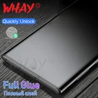 Закаленное 3d-стекло с полной проклейкой для Samsung Galaxy S10 S21 Plus S20 Ultra Note 20 10 9 8 S9 S8, прозрачная пленка 9H, Защитная пленка для экрана
