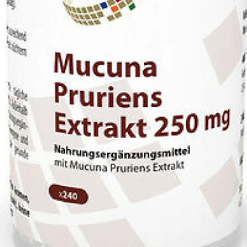 

Juckbohne Extrakt 250mg 240 Kapseln Mucuna Pruriens
