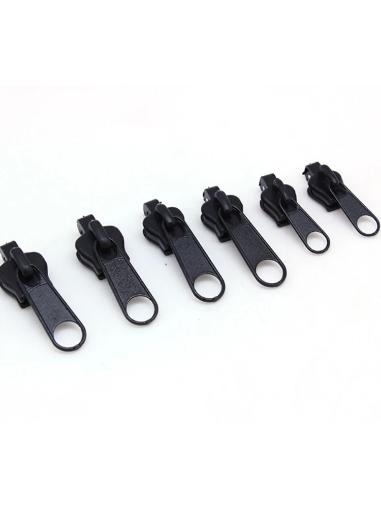 

6 Pcs Zipper Pull Invisible Nylon Waterproof Bag Reverse Installation Semi Automatic Waterproof Zipper Bag Jacket Zipper Puller