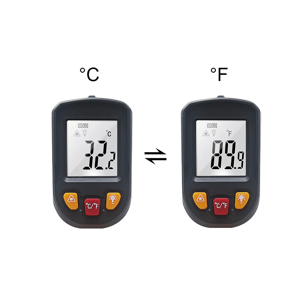 

KETOTEK LCD Non-Contact Digital Laser IR Infrared Thermometer C/F Selection Surface Pyrometer Outdoor Temperature Meter