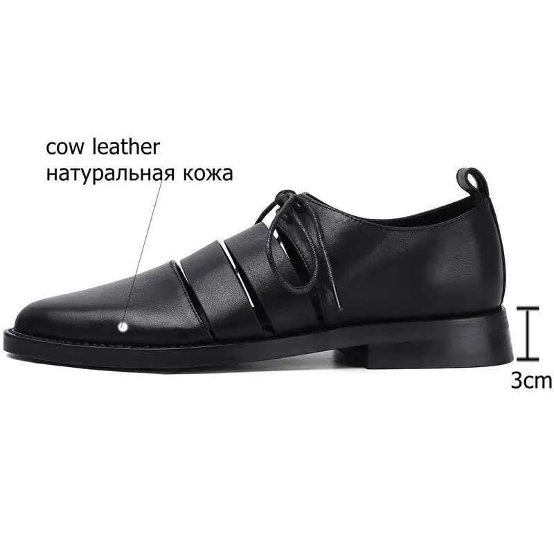 ALLBITEFO/модные женские туфли на высоком каблуке со шнуровкой из натуральной кожи