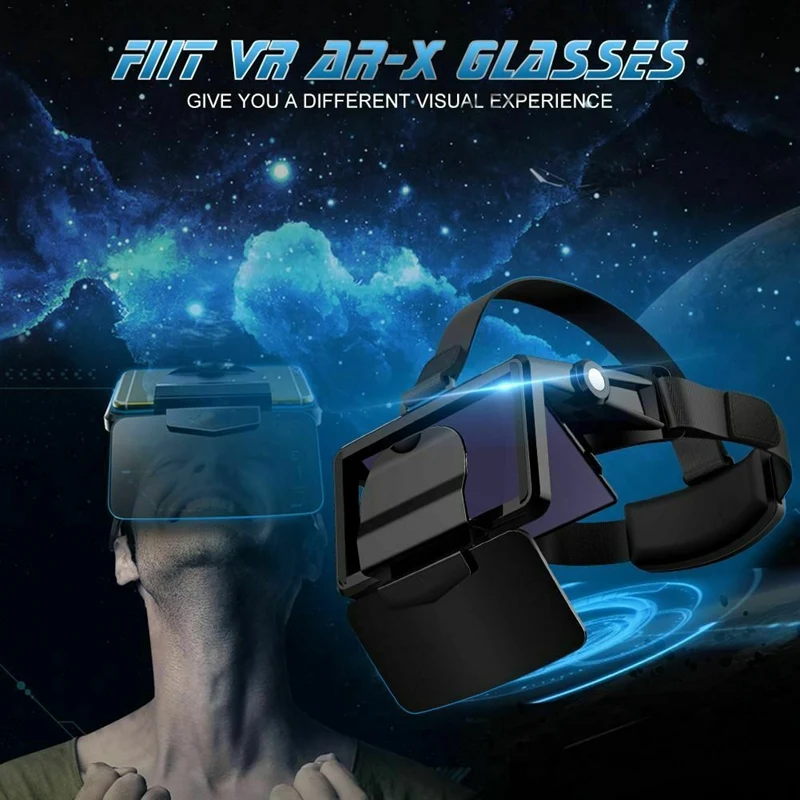 VR очки шлем виртуальной реальности гарнитура пресс для смартфона картонный Android