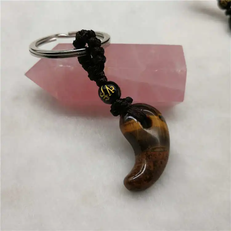 Прямая доставка брелок натуральный желтый тигровый глаз хрустальные аксессуары