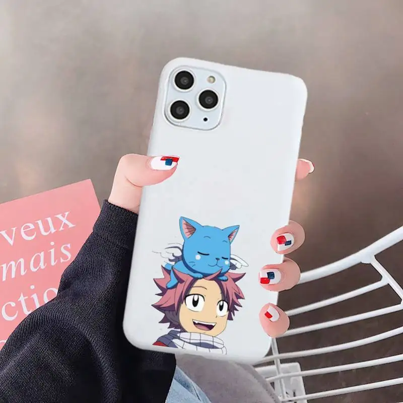 

Fairy Tail anime manga luxury high quality shell Phone Case Candy Color for iPhone 6 7 8 11 12 s mini pro X XS XR MAX Plus