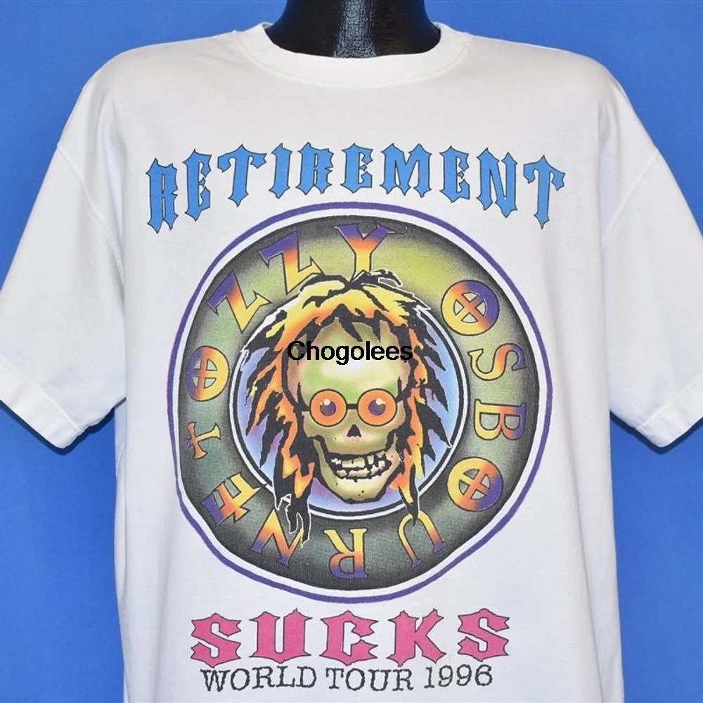 Футболка в стиле 90-х осзи Осборн отстой на пенсию World Tour 1996 Rock очень большая |