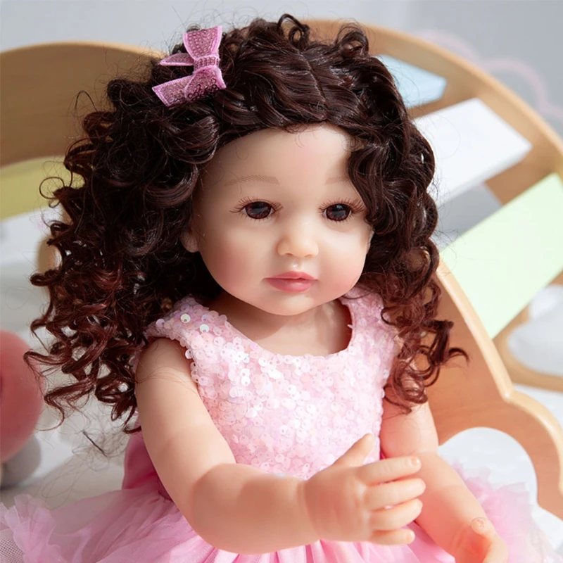 

55cm Realistic Doll Full Soft Vinyl Body Toddler Babies Lifelike Girl