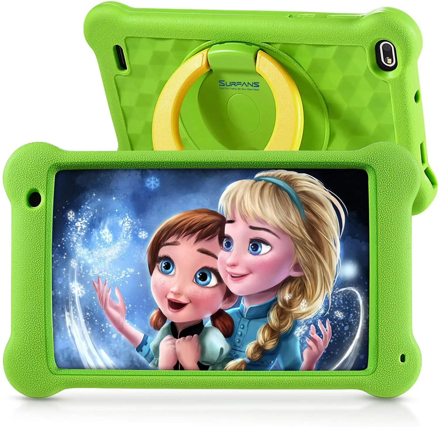 

Surfans Kids Tablet, 7 inch IPS FHD Display, 2GB RAM, 32GB ROM, WiFi Android Tablets for Kids with Kids-Proof Case (Green)