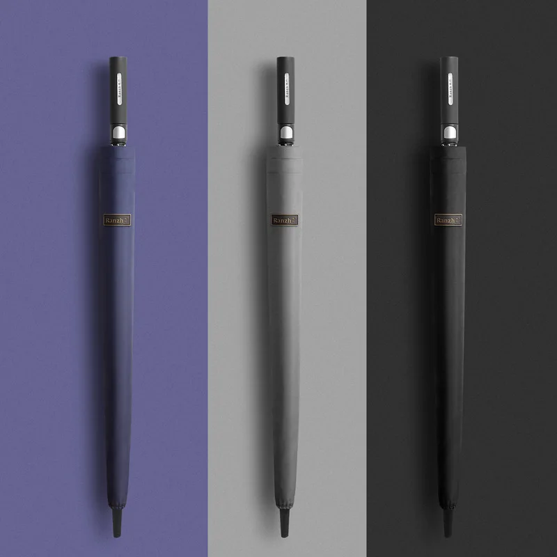 

Автоматический длинный зонт 8k, Ветрозащитный Зонт от дождя с сильной ручкой для мужчин и женщин, деловой брендовый зонт из стекловолокна