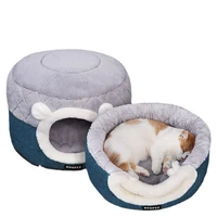 dual use cat bed dog house soft plush winter warm puppy kennel kitten cushion mat sleeping bag for small dogs cats pet supplies