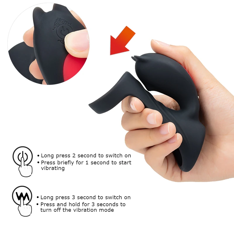 Вибрационный массажер для пениса с 9 скоростями двойные мужские кольца секса