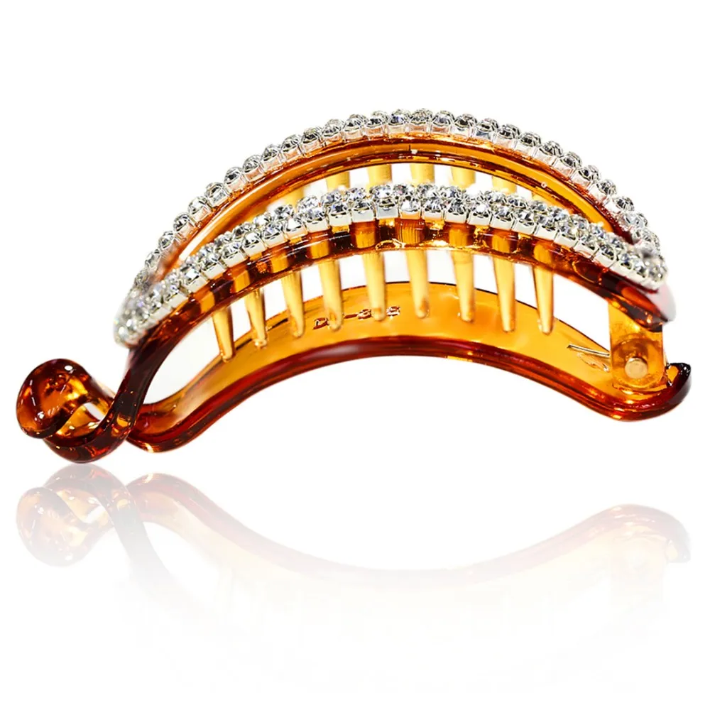 Стразы маленькая заколка для волос коготь женщин женская бабочка цветок конский