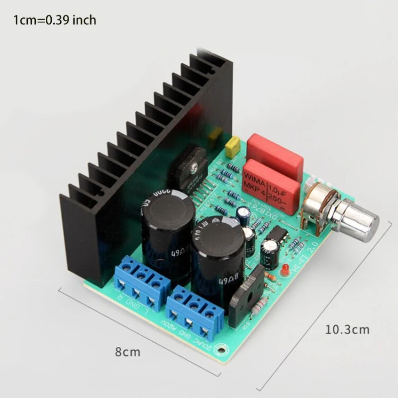 

30W+30W 2.0 DIY Speaker Amplifier Board 4558 OP AMP AC15-20V Equipped with Dual Filter Capacitors B2EA