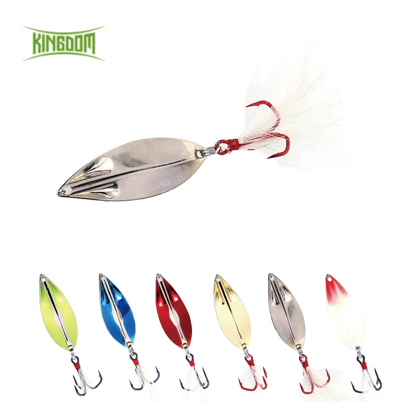 

Kingdom Metal Spinner Spoon 5g/7g/10.5g/14g Jigging Metal Fish Sea Bass Saltwater Fishing Lure Artificial Hard Bait