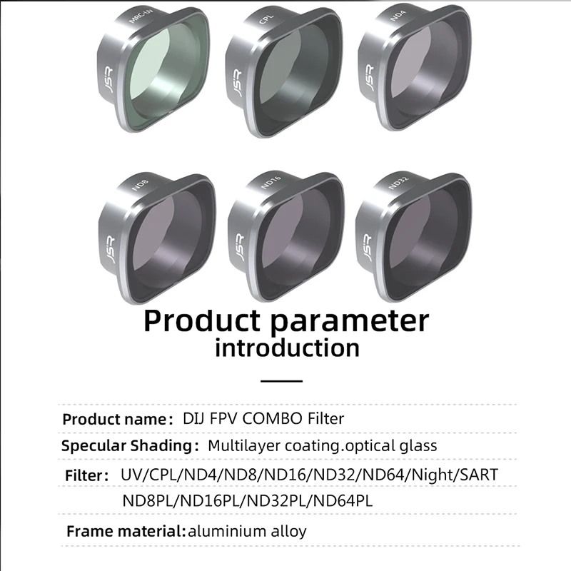 Комплект полярных фильтров нейтральной плотности для объектива дрона DJI FPV Combo