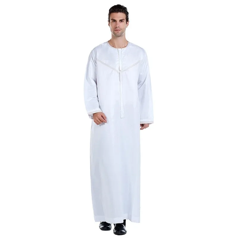Men Islamic Arab Muslim robe Men's Middle Muslim Ethnic Style Embroidered Fashion Dresses And Long Topcoats Man Dress Robe