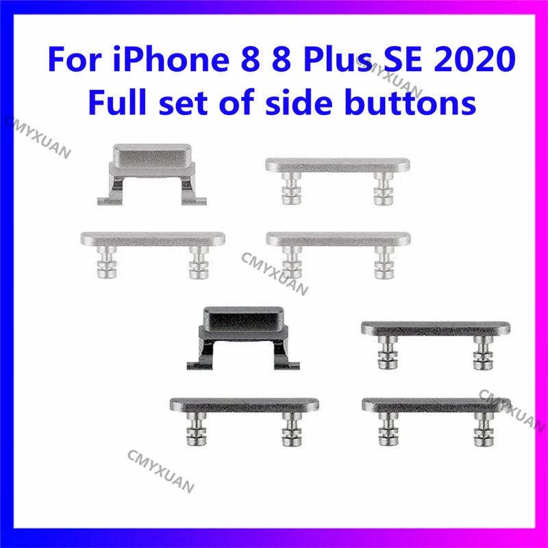

For iPhone 8 8 Plus SE 2020 Volume Vibrate Key Switch Power Lock Side Button Full Set Replacement Parts