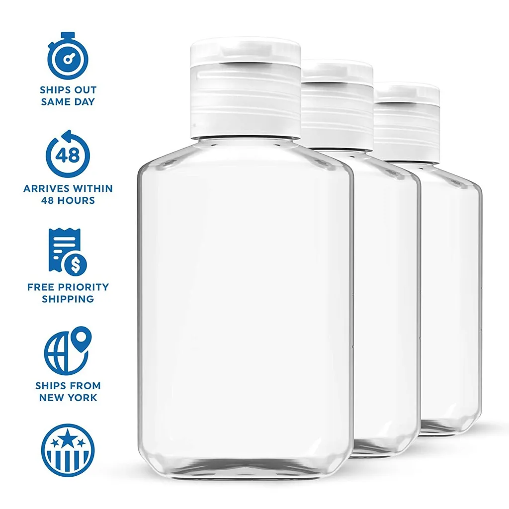 10/100 шт бутылки 60 мл Прозрачный восьмиугольный раскладушки пластиковые диспенинг