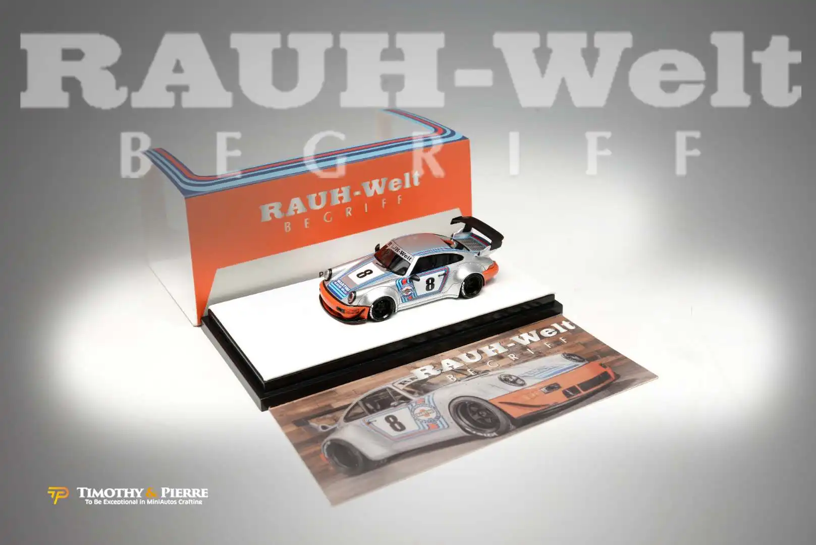 

TP RAUH-WELT 1/64 Porsches RWB 964 8# Martini coating resin car model