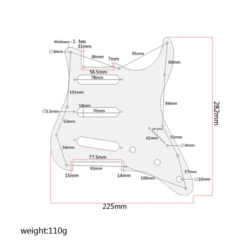 

Brand New Electric Guitar Pickguard Scratch Plate for Modern Style Pick Guard Guitars Muscial Instrument Accessories