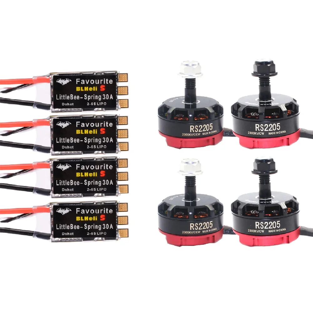 RS2205 2205 2300KV CW CCW бесщеточный двигатель + LittleBee 30A blheli _ s ESC для FPV радиоуправляемого