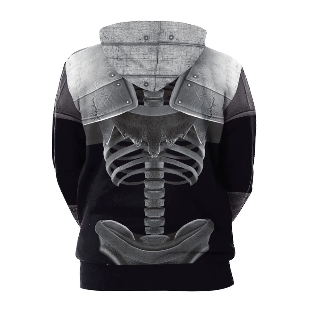 Женские толстовки с капюшоном на Хэллоуин изображением черепа пуловеры большого