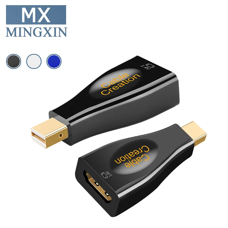 Мини адаптер DP к HDMI 1080 P позолоченный конвертер Mini Displayport папа мама 1 4 в черный