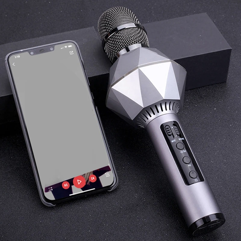 Беспроводной Bluetooth-микрофон портативный конденсаторный микрофон для караоке