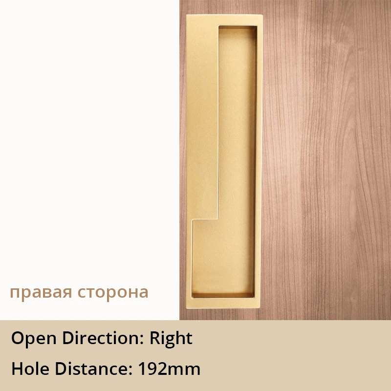 

Скрытые ручки для дверей DZSGSP, черные золотые, цинковый сплав