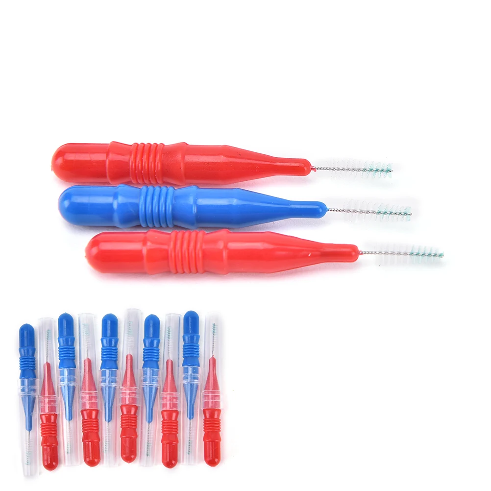 

50X Hot Selling Clean Tooth Floss Head Hygiene Dental Plastic Interdental Brush Toothpick