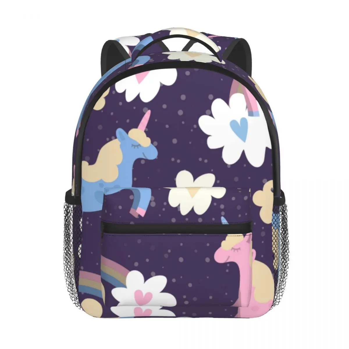 Pink Unicorn With Rainbow And Clouds Baby Backpack Kindergarten Schoolbag Kids Children School Bag