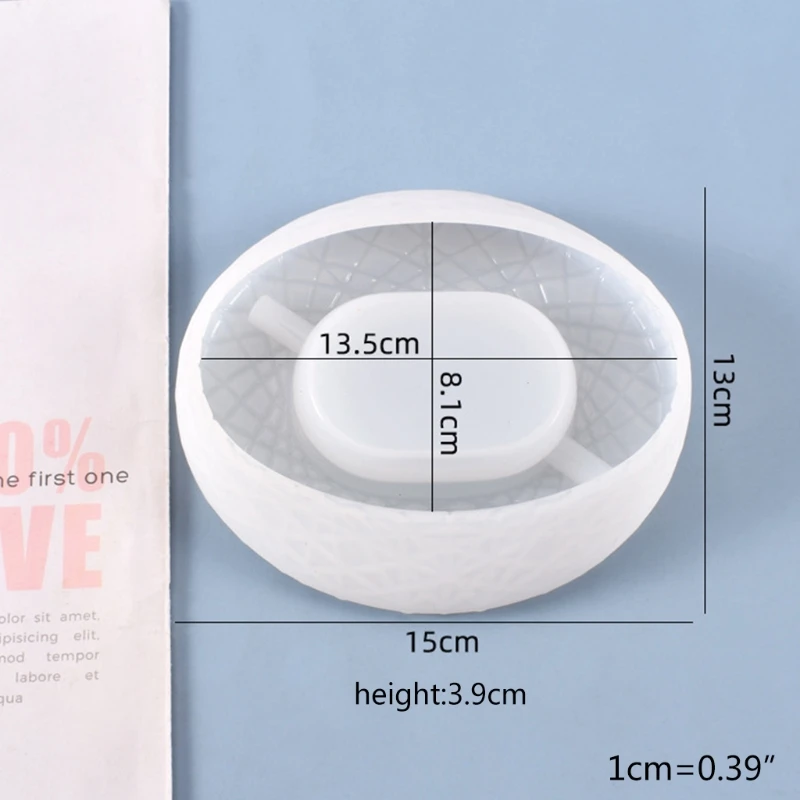 

DIY Crafts Decorations Container Making Tool Crystal Epoxy Resin Mold Mirror Ashtray Silicone Mould