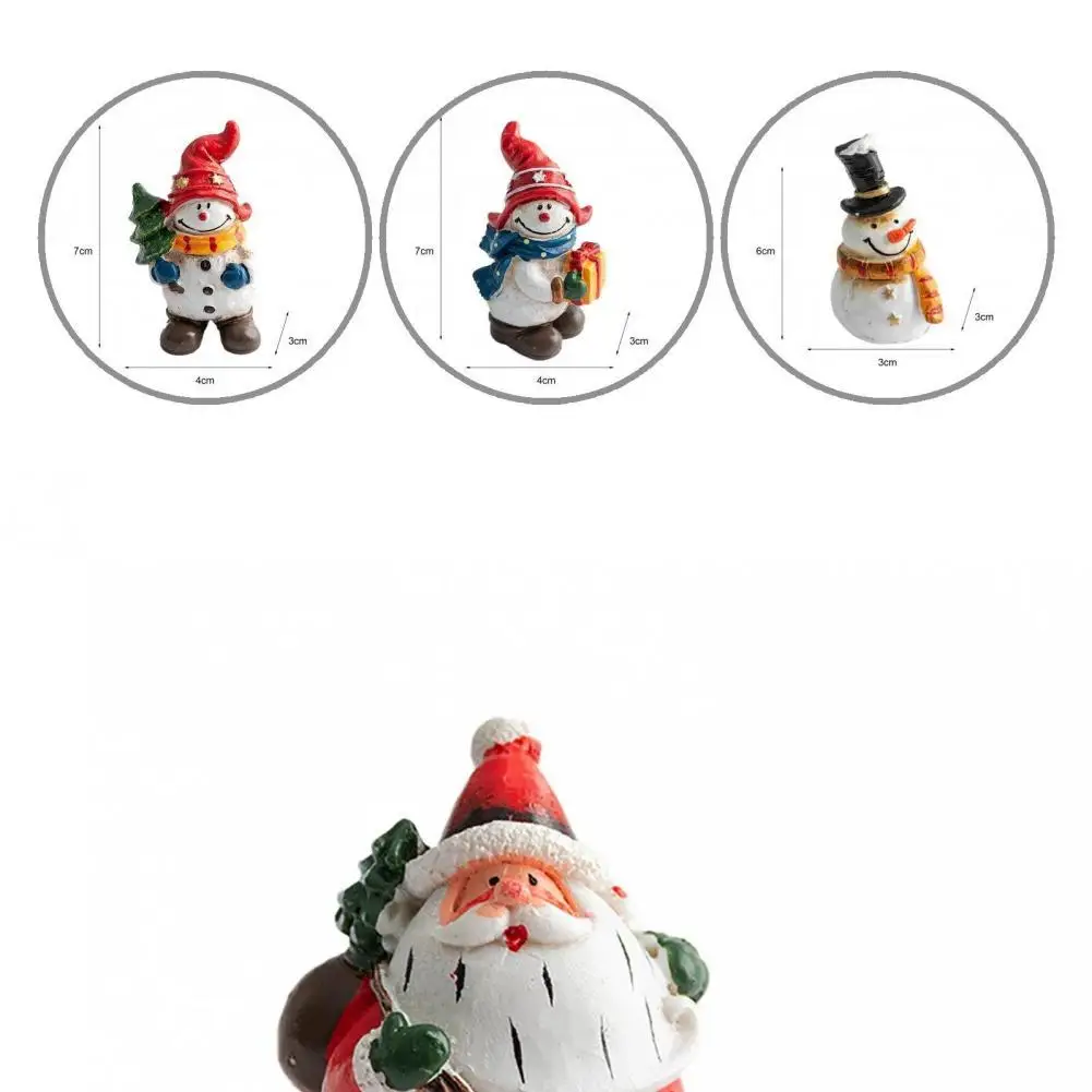 

Collectible Resin Snowman Santa Claus Decorating Ornament for Daily Life