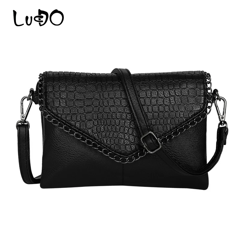 LUCDO Desinger Аллигатор сумки с цепью и высокого качества для женщин конверт клатч