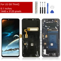 red burn for lg g8 lcd display touch screen digitizer assembly for lg g8 thinq screen g820 frame replacement repair parts