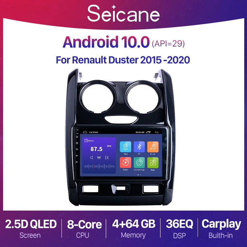 Автомагнитола Seicane 2 + 32 ГБ Android 10 0 для Renault Duster 9 дюймов din GPS-навигационная система с