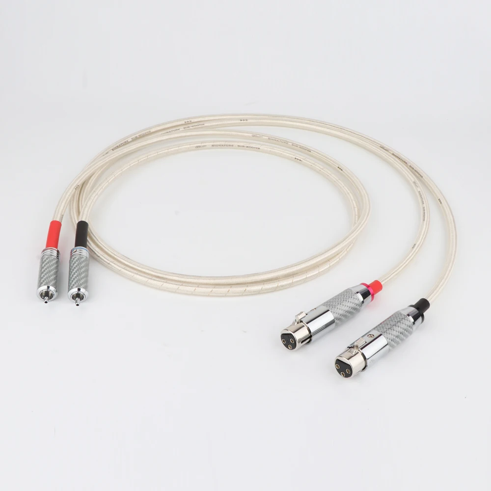 Hi-end кабель-удлинитель RCA в XLR кабель hifi штекер из углеродного волокна с родиевым