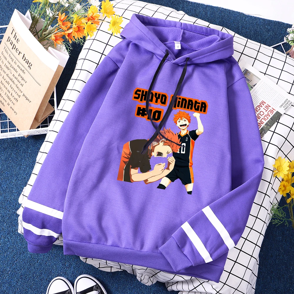 

Shoyo Hinata Game Winner Anime Woman Streetwear Trendy Vintage Splicing Hoody Hip Hop Fleece Hooded 2021 Hot Sale Woman Hoodies