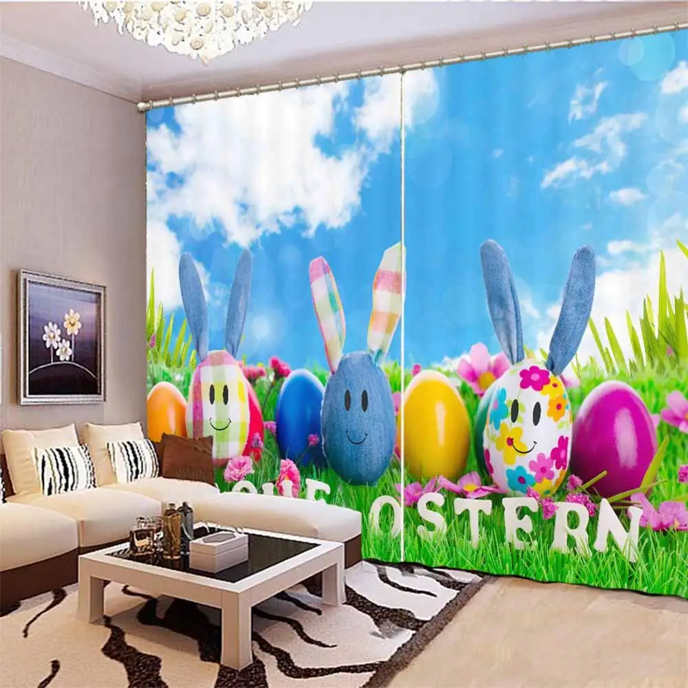 Креативные шторы в виде яйца 3D для гостиной спальни домашнего декора занавески