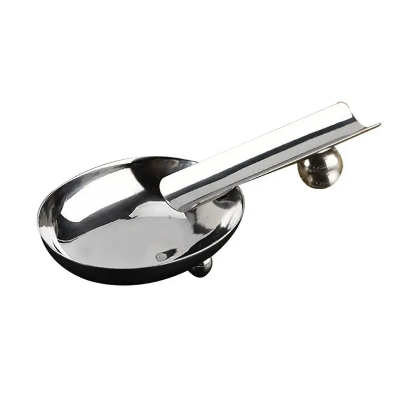 1PC Stainless Steel Cleanable Premium Portable Cigar Ashtray Tray for Smoking Indoor Outdoor Cigarette | Дом и сад
