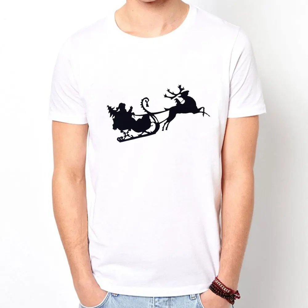 Рождественский подарок бойфренда Moose Рождественская футболка с Санта Клаусом