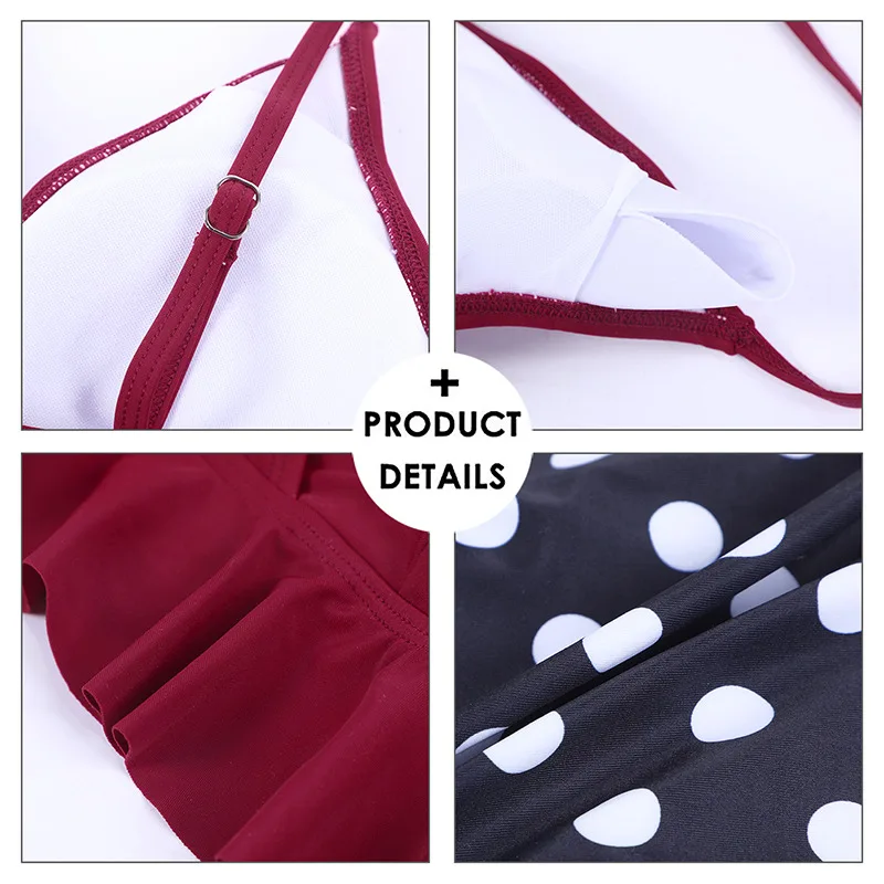 

2021 New Sexy Push Up Bikini Set Women Brazilian Vintage Swimwear Adjustable Swimsuit Beachwear High Waist Biquini Bathing Suits