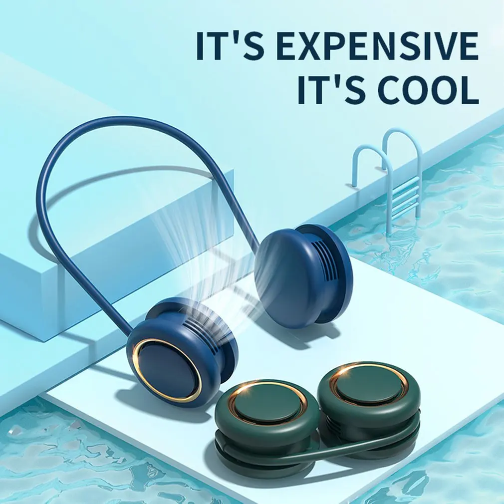 

WS31 Multifunctional Hanging Neck Fan USB Charging Mini Hanging Neck Leafless Fan Outdoor Sports Fan Air Cooler