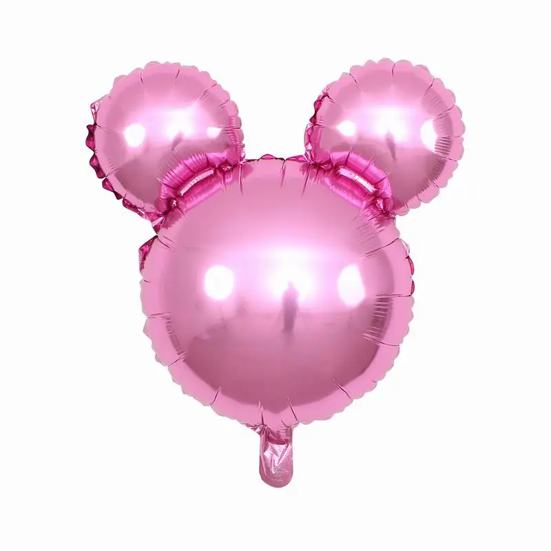 pink 24 дюйма с рисунком в виде Головы Микки Мауса, Алюминий Фольга воздушные шары Минни Мышь микки игрушки из мультфильмов детских празднований дня рождения тема вечерние украшения Globos - Цвет: pink